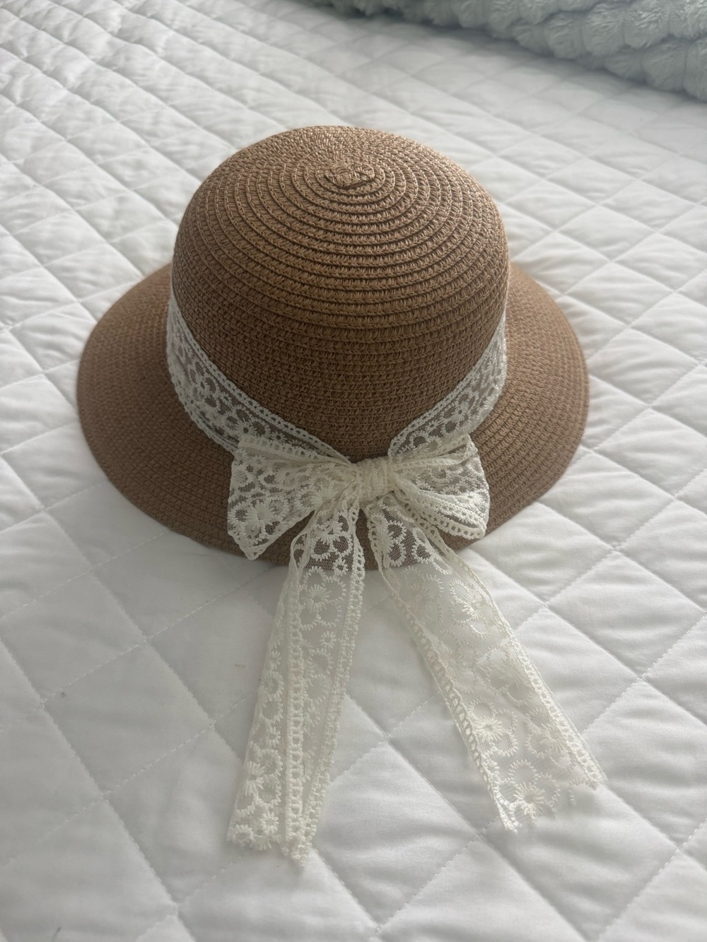 Woman tan summer hat